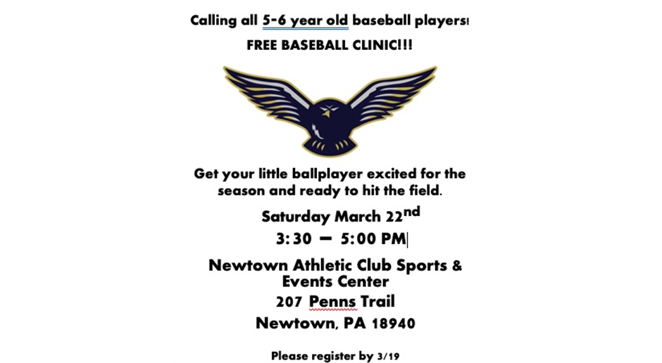 Free Baseball Clinic - Click here to Register